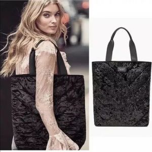 New Victoria’s Secret Black Velvet Tote Bag